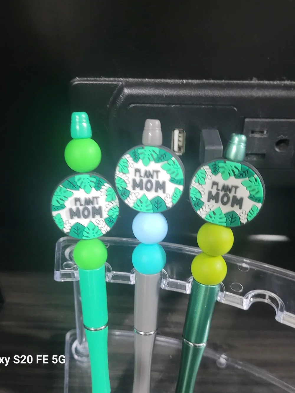 Handmade Plant Mom Beaded Pens